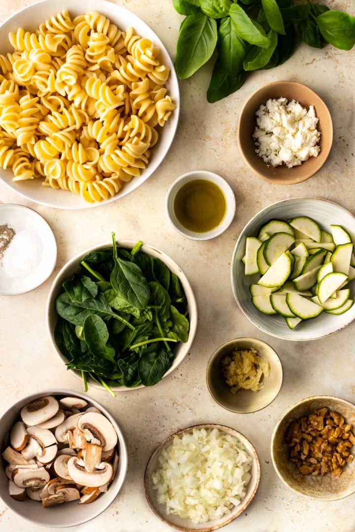 ingredients for primavera pasta