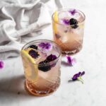 two glasses served with bramble cocktail