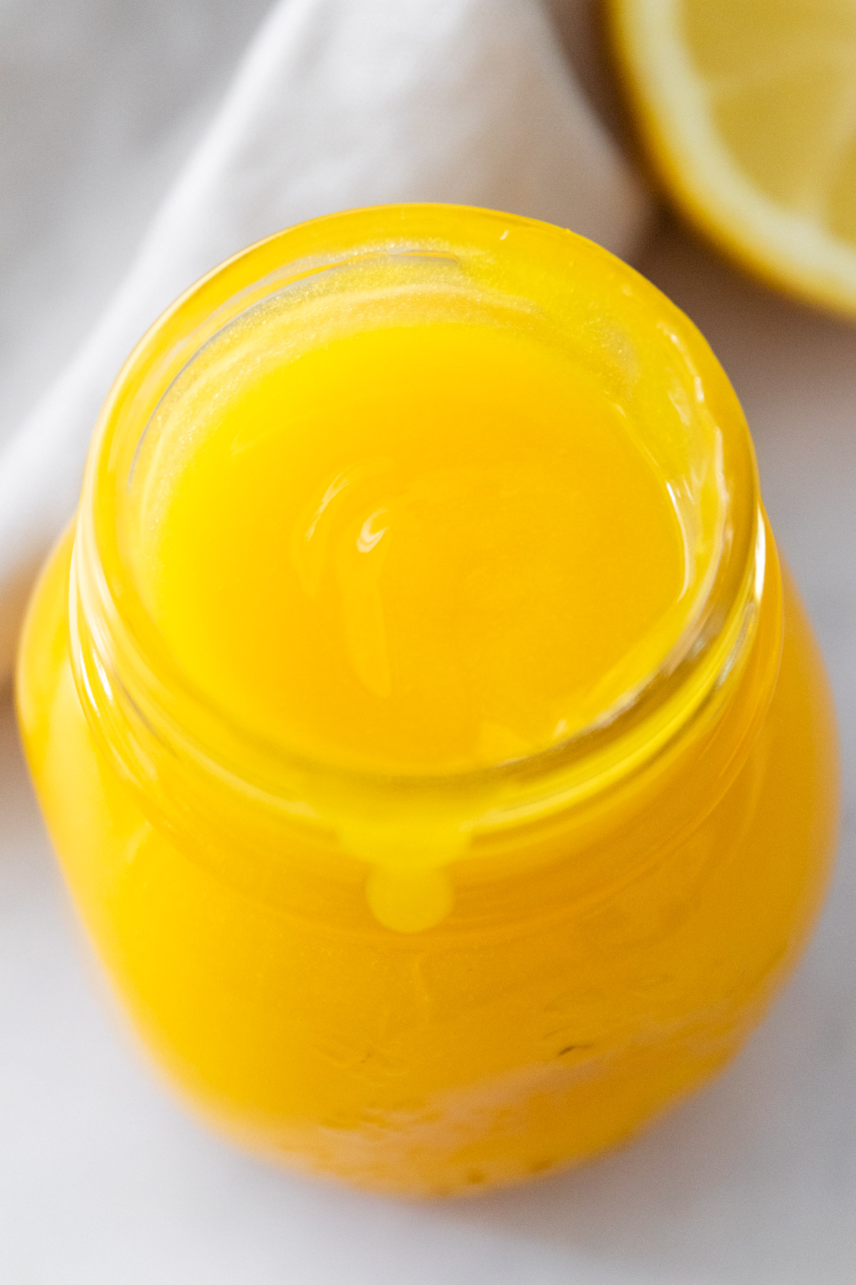 a small jar with lemon curd